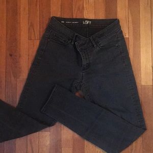 loft curvy skinny black jeans -  27”